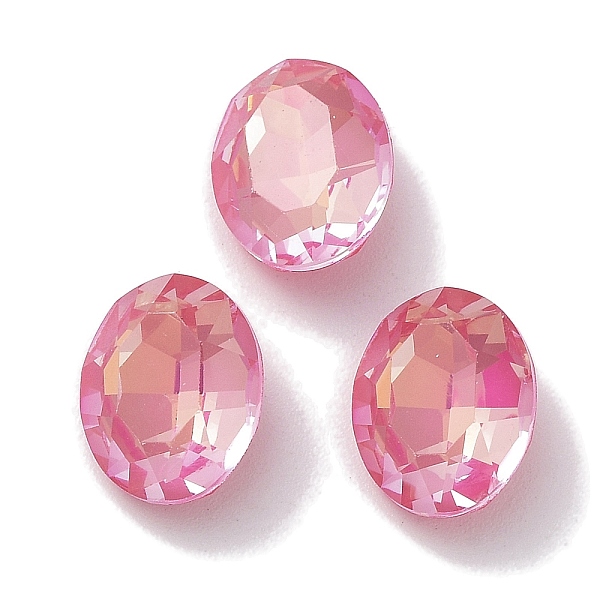 

PandaHall Glass Rhinestone Cabochons, Point Back & Back Plated, Faceted, Oval, Fuchsia, 10x8x4.5mm Glass Rhinestone Oval Purple