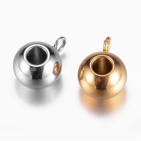 

PandaHall 304 Stainless Steel Tube Bails, Loop Bails, Rondelle Bail Beads, Mixed Color, 11x6.5x8mm, Hole: 3mm 304 Stainless Steel Rondelle