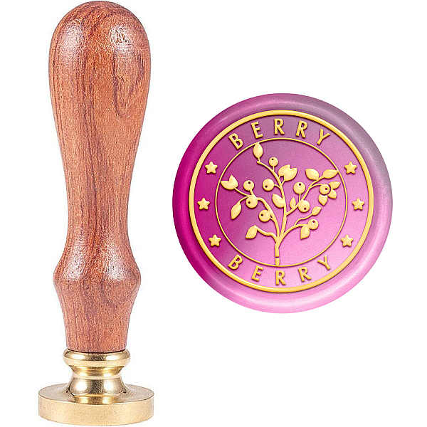 

PandaHall Brass Wax Seal Stamp with Handle, for DIY Scrapbooking, Plants Pattern, 89x30mm Brass Other Plants