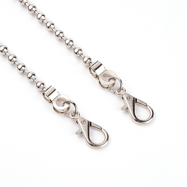 

PandaHall Iron Ball Chain Bag Strap, with Lobster Clasps, Bag Replacement Accessoreis, Platinum, 50x0.6cm Iron