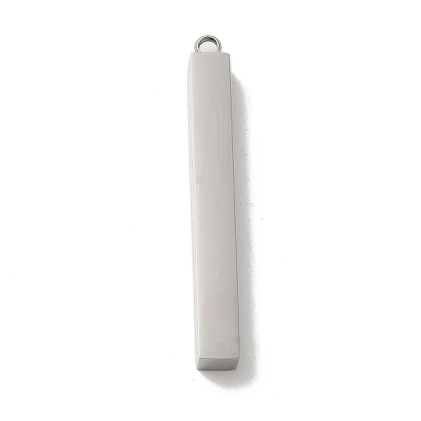 

PandaHall 304 Stainless Steel Pendants, Rectangle Charm, Stainless Steel Color, 43x5x5mm, Hole: 2.2mm 304 Stainless Steel Rectangle