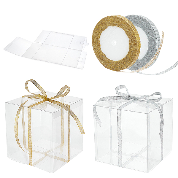 BENECREAT Foldable Transparent PVC Boxes