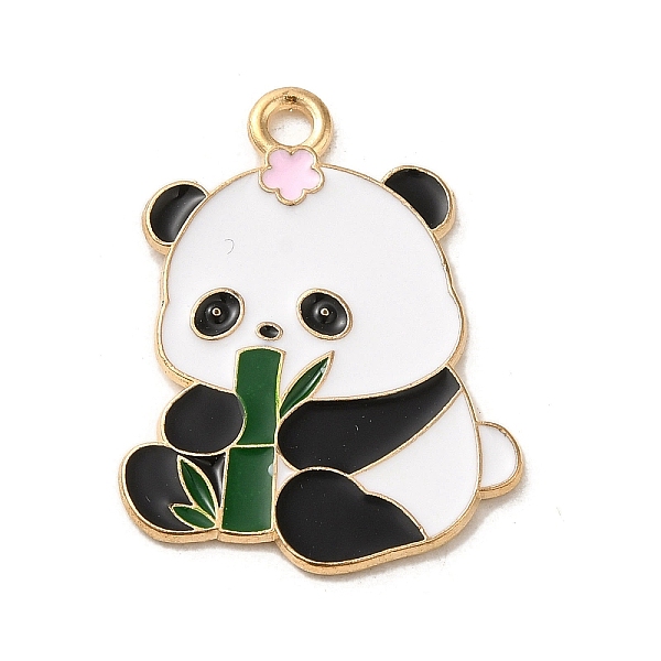

PandaHall Alloy Enamel Pendants, Light Gold, Panda Charm, White, 26x20x1mm, Hole: 2mm Alloy+Enamel Panda White