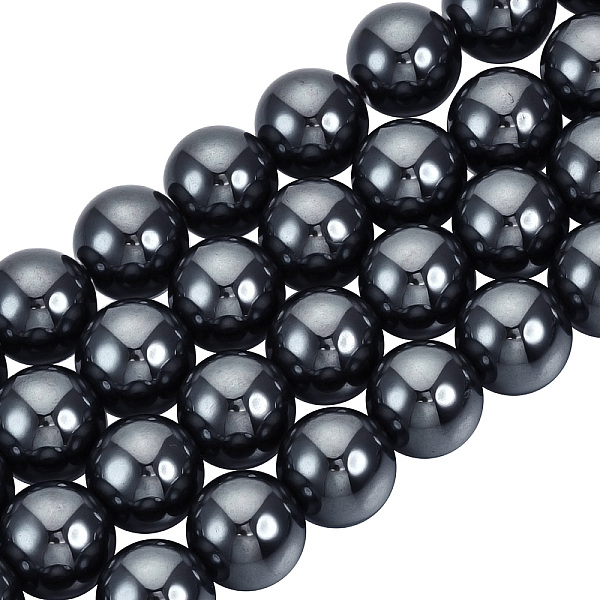 PandaHall OLYCRAFT 150PCS Grade A Hematite Beads 8mm Non-Magnetic Metal Round Loose Beads Strand for Necklace Pendant Jewelry Making...