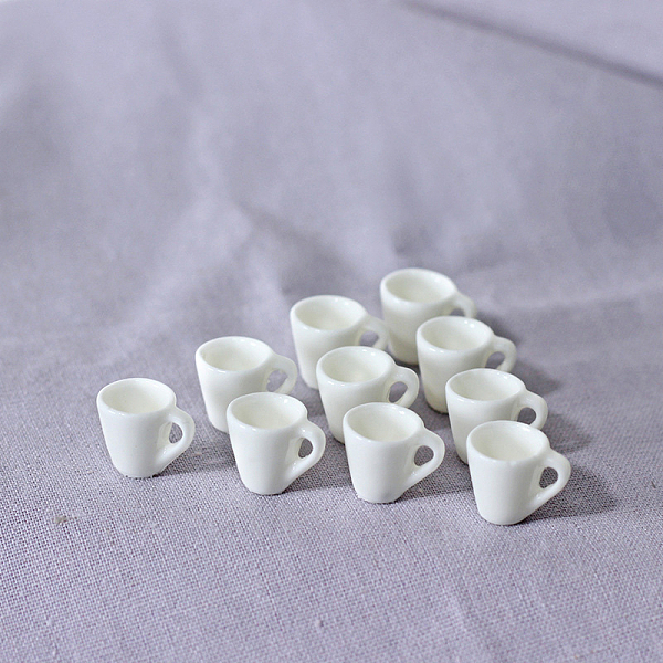 

PandaHall Resin Miniature Teacup Ornaments, Micro Landscape Garden Dollhouse Accessories, Pretending Prop Decorations, White, 16x13mm...
