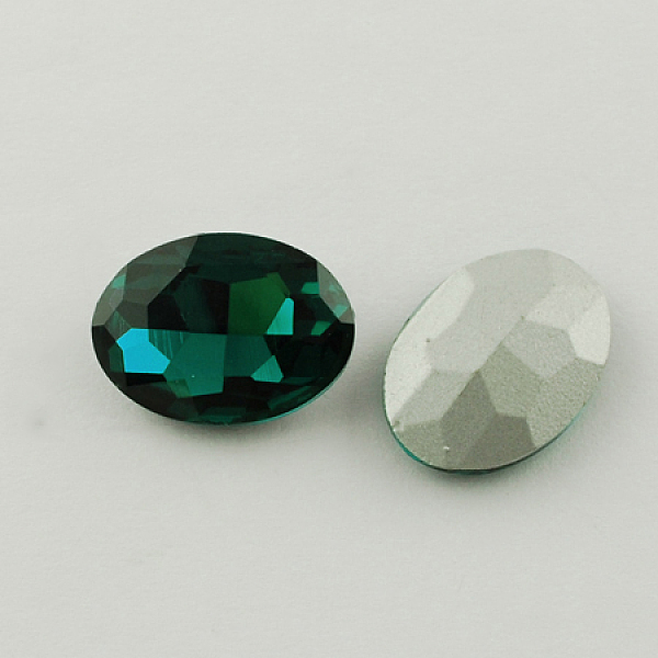 

PandaHall Glass Pointed Back Rhinestone, Back Plated, Faceted, Oval, Teal, 18x25x6mm Glass Rhinestone Oval Cyan