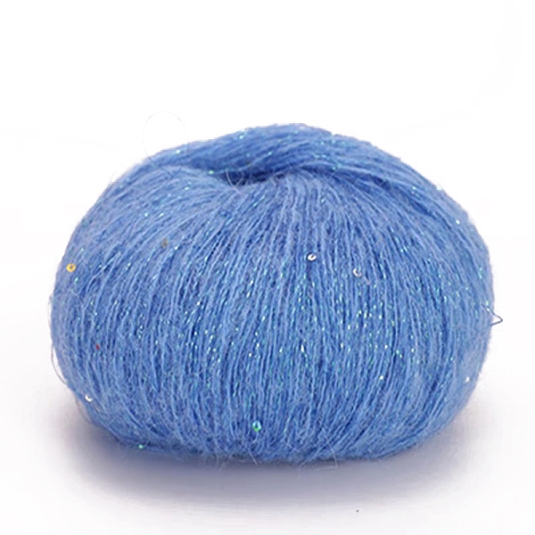 

PandaHall Wool Yarn, for Weaving, Knitting & Crochet, Cornflower Blue, 0.8mm Wool