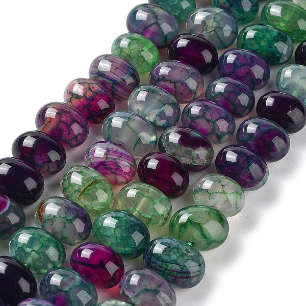 

PandaHall Natural Agate Beads Strands, Dyed & Heated, Egg, Lime Green, 15~17x11~12mm, Hole: 1.6mm, about 14~15pcs/strand, 6.69~6.89 inch...