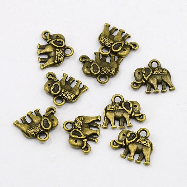 

PandaHall Tibetan Style Alloy Charms, Cadmium Free & Nickel Free & Lead Free, Elephant Shape, Antique Bronze, 12x14x2.5mm, Hole: 1mm Alloy...