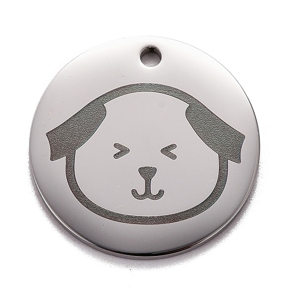 

PandaHall Stainless Steel Pendants, Manual Polishing, Flat Round with Dog, Stainless Steel Color, 20x1.4mm, Hole: 1.6mm Stainless Steel Flat...