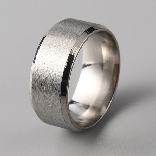 

PandaHall 201 Stainless Steel Plain Band Ring for Women, Matte Stainless Steel Color, Inner Diameter: 16.13mm 201 Stainless Steel