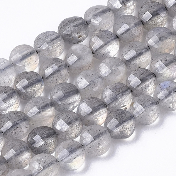 

PandaHall Natural Labradorite Beads Strands, Flat Round, Faceted, 3.8x2.5mm, Hole: 0.7mm, about 105pcs/Strand, 15.35 inch(39cm) Labradorite...