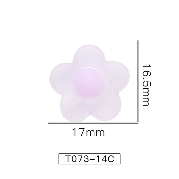 

PandaHall Frosted Resin Cabochons, Nail Art Decorations Accessories for Women, Flower, Plum, 16.5x17x9.5mm, Hole: 2.5mm Resin Flower Purple