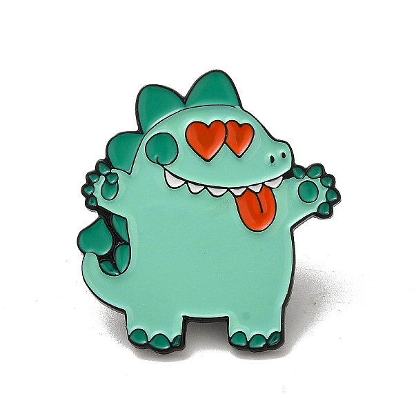 

PandaHall Black Baking Paint Zinc Alloy Brooches, for Backpack Cloth, Crocodile, Medium Aquamarine, 32x29x1.5mm Alloy Crocodile