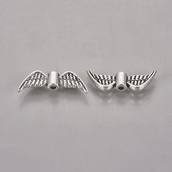

PandaHall Tibetan Style Alloy Beads, Cadmium Free & Lead Free, Angel Wing, Antique Silver, 7.5x21.5x3mm, Hole: 1mm Alloy Wing