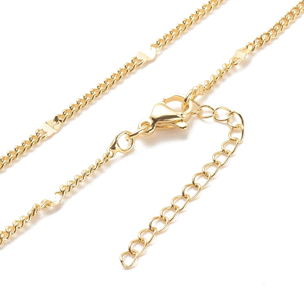

PandaHall Brass Oval Link Chains Necklace for Women, Cadmium Free & Lead Free, Real 18K Gold Plated, 17.44 inch(44.3cm) Brass
