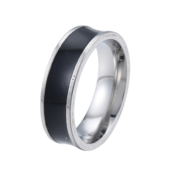

PandaHall 201 Stainless Steel Flat Finger Ring for Women, Stainless Steel Color, Inner Diameter: 17mm 201 Stainless Steel