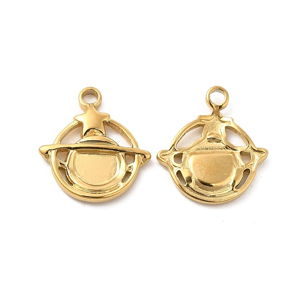 

PandaHall Ion Plating(IP) 304 Stainless Steel Pendants, Planet with Star Charm, Real 18K Gold Plated, 16x15x2mm, Hole: 1.8mm 304 Stainless...