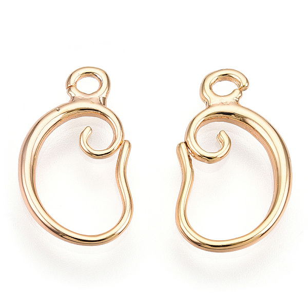 

PandaHall Brass Earring Hooks, with Horizontal Loop, Nickel Free, Real 18K Gold Plated, 16.5x9.5x2mm, Hole: 1.5mm, Pin: 1mm Brass
