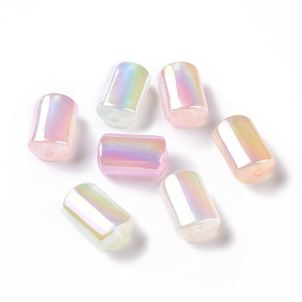 

PandaHall UV Plating Rainbow Iridescent Luminous Acrylic Beads, Glitter Beads, Glow in the Dark, Rectangle, Mixed Color, 18.5x12x8.5mm, Hole..., Multicolor
