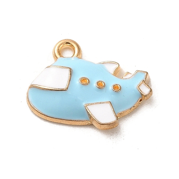 

PandaHall Alloy Enamel Pendants, Light Gold, Plane Charm, Sky Blue, 12x15.5x3mm, Hole: 1.2mm Alloy+Enamel Others