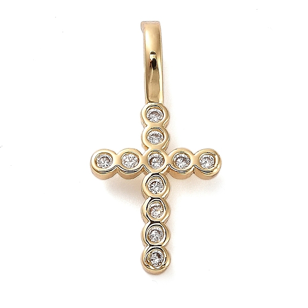 Brass Micro Pave Cl… - image