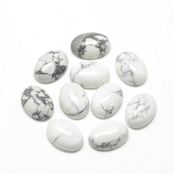 

PandaHall Natural Howlite Cabochons, Oval, 25x18x6~7mm Howlite Oval