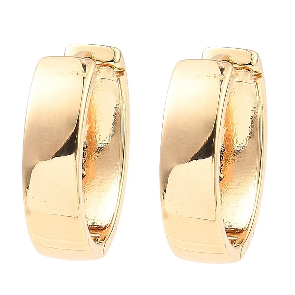 

PandaHall Brass Thick Hoop Earrings, Light Gold, 21.5x22.5x6mm Brass Ring