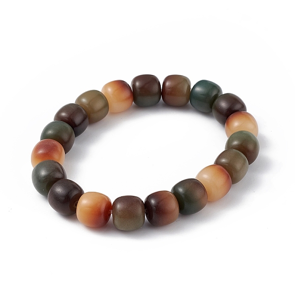 

PandaHall Bodhi Wood Column Beaded Stretch Bracelet for Women, Saddle Brown, Inner Diameter: 2-3/8 inch(6cm) Wood Multicolor