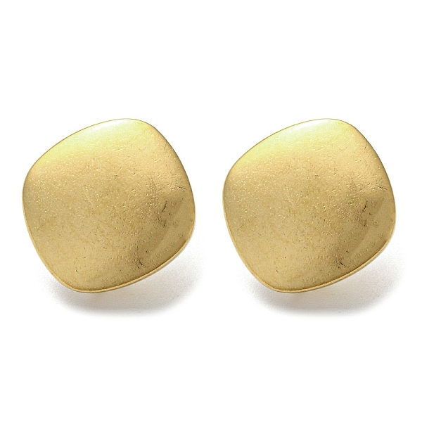 

PandaHall 304 Stainless Steel Stud Earrings Findings, with Loops, Golden, Rhombus, 14.5x14.5mm, Hole: 2.5mm, Pin: 10x0.8mm 304 Stainless...