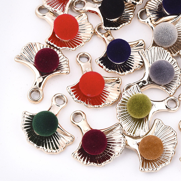 

PandaHall UV Plating Acrylic Pendants, Flocky, Shell, Light Gold, Mixed Color, 23x20x10mm, Hole: 3mm Acrylic Shell Shape Multicolor