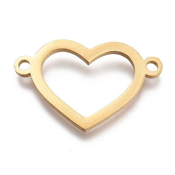 

PandaHall 304 Stainless Steel Links Connectors, for Jewerlry Making, Laser Cut, Heart, Golden, 13x20.5x1mm, Hole: 1.5mm 304 Stainless Steel...