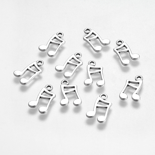 

PandaHall Tibetan Style Pendants, Lead Free, Musical Note, Antique Silver, 16x11x1mm, Hole: 1.5mm Alloy Musical Note