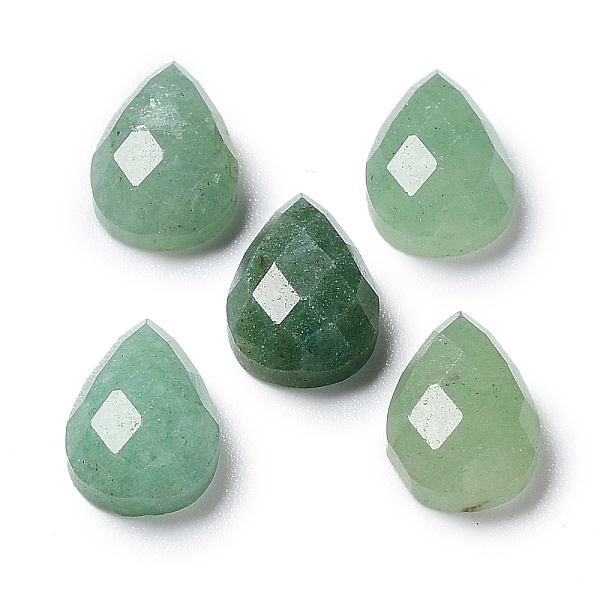

PandaHall Natural Green Aventurine Cabochons, Faceted Teardrop, 12.5~13x8.5~9x4.5~5mm Green Aventurine Teardrop