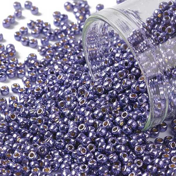 

PandaHall TOHO Round Seed Beads, Japanese Seed Beads, (PF567) PermaFinish Purple Metallic, 11/0, 2.2mm, Hole: 0.8mm, about 1110pcs/10g Glass...