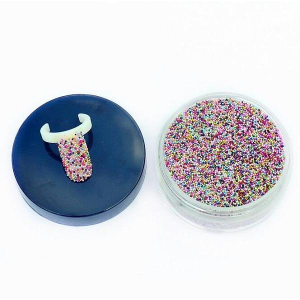 50g Regenbogen Gemischt Transluzenz DIY 3d Nagelkunstdekoration Mini-Glasperlen