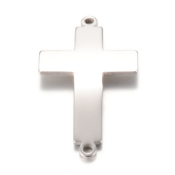 

PandaHall 201 Stainless Steel Links connectors, Latin Sideways Cross, Stainless Steel Color, 25x14.5x1mm, Hole: 1mm 201 Stainless Steel...