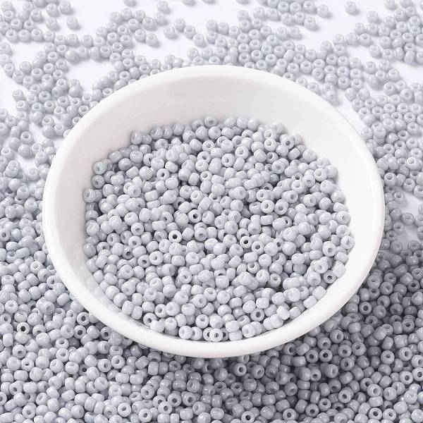 

PandaHall MIYUKI Round Rocailles Beads, Japanese Seed Beads, 8/0, (RR3331) Opaque Ghost Gray, 3mm, Hole: 1mm, about 422~455pcs/10g Glass...