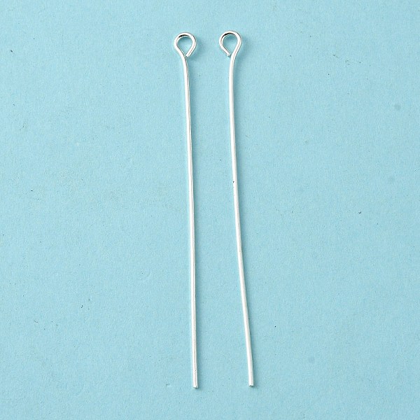 

PandaHall Jewelry Findings, Iron Eye Pin, Silver, 50x0.7mm, about 4400pcs/1000g Iron