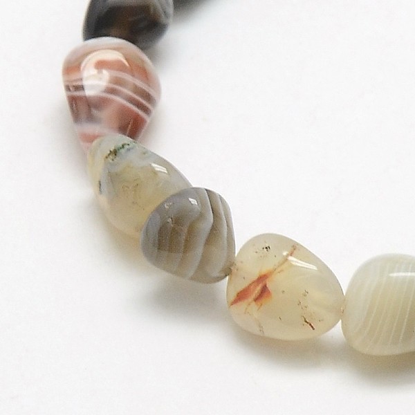 

PandaHall Natural Botswana Agate Nuggets Beads Strands, 8~12x8~18mm, Hole: 1mm, about 44pcs/strand, 15.5 inch Botswana Agate Nuggets Gray