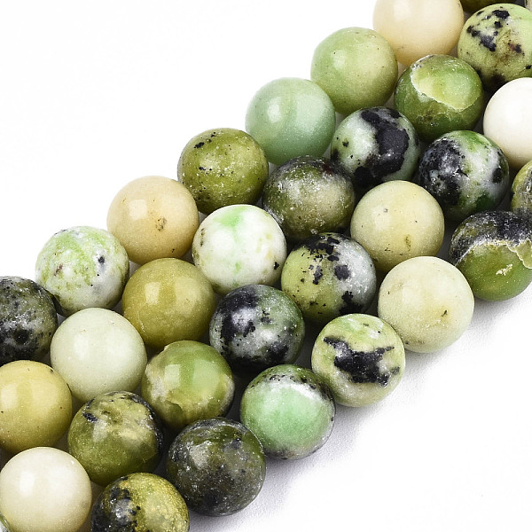 

PandaHall Natural Serpentine Bead Strands, Round, Yellow Green, 8.5mm, Hole: 1mm, about 45~46pcs/strand, 14.96 inch~15.28 inch(38cm~38.8cm)...