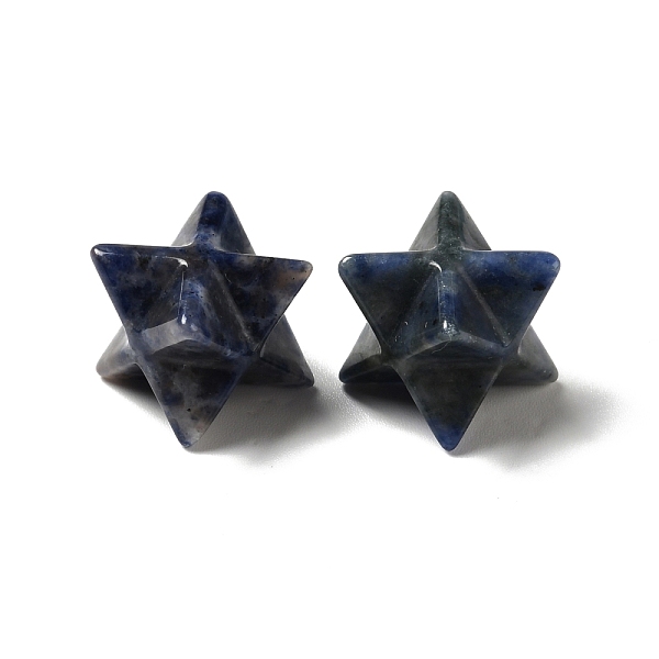 

PandaHall Natural Sodalite Beads, No Hole/Undrilled, Merkaba Star, 12.5~13x12.5~13x12.5~13mm Sodalite Star