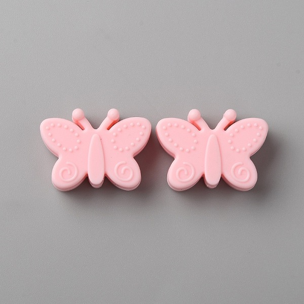 

PandaHall Food Grade Eco-Friendly Silicone Beads, Chewing Beads For Teethers, DIY Nursing Necklaces Making, Butterfly, Pink, 21x30x11mm...