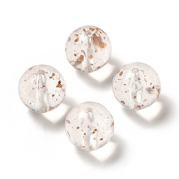 

PandaHall Transparent Acrylic Beads, with Gold Foil, Round, Clear, 15.5x15mm, Hole: 2mm Acrylic Round Clear