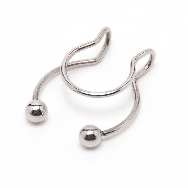 

PandaHall Wire Wrap Nose Ring for Teen Girl Women, 304 Stainless Steel Nose Cuff Non Piercing Jewelry, Stainless Steel Color, 17.5x14x5mm...