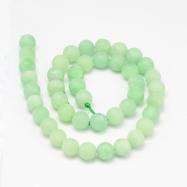 

PandaHall Round Natural Myanmar Jade/Burmese Jade Bead Strands, Frosted, 4mm, Hole: 1mm, about 94pcs/strand, 15.74 inch Myanmar Jade Round