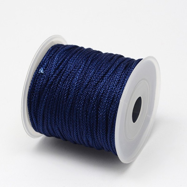 

PandaHall Braided Nylon Threads, Prussian Blue, 2mm, about 25.15 yards(23m)/roll Nylon Blue