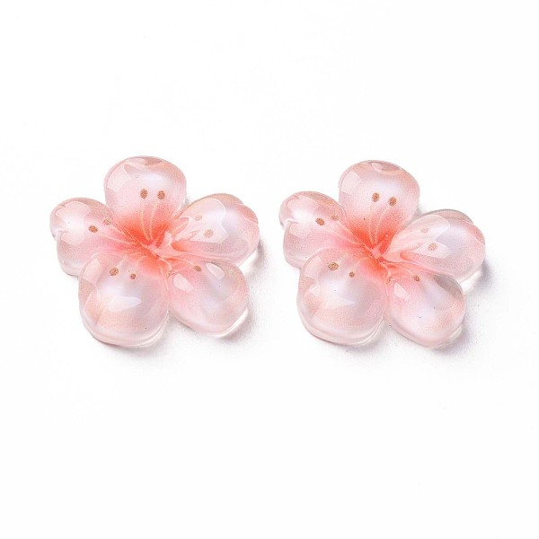 

PandaHall Transparent Epoxy Resin Cabochons, Flower, Pink, 21x20x5mm Epoxy Resin Flower Pink