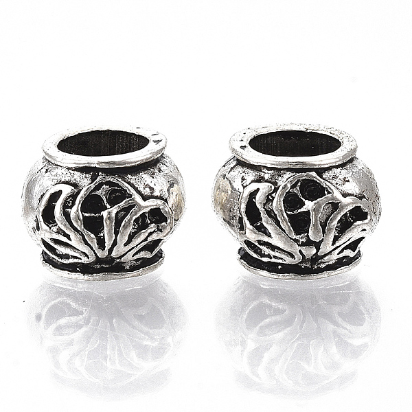

PandaHall Tibetan Style Alloy Beads, Large Hole Beads, Cadmium Free & Lead Free, Rondelle, Antique Silver, 12x11x8.5mm, Hole: 6mm Alloy...