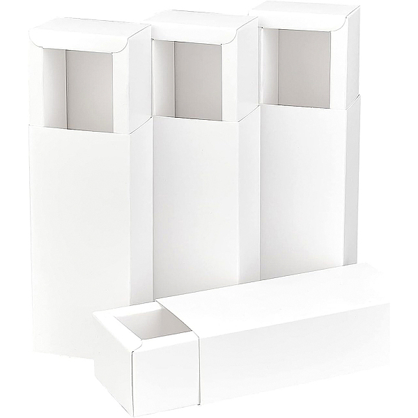 

PandaHall Paper Cardboard Boxes, Essential Oil Packing Box, Gift Box, Rectangle, White, 12.4x5.5x3.9cm, Inner Diameter: 10.6x3.6x3.5cm...